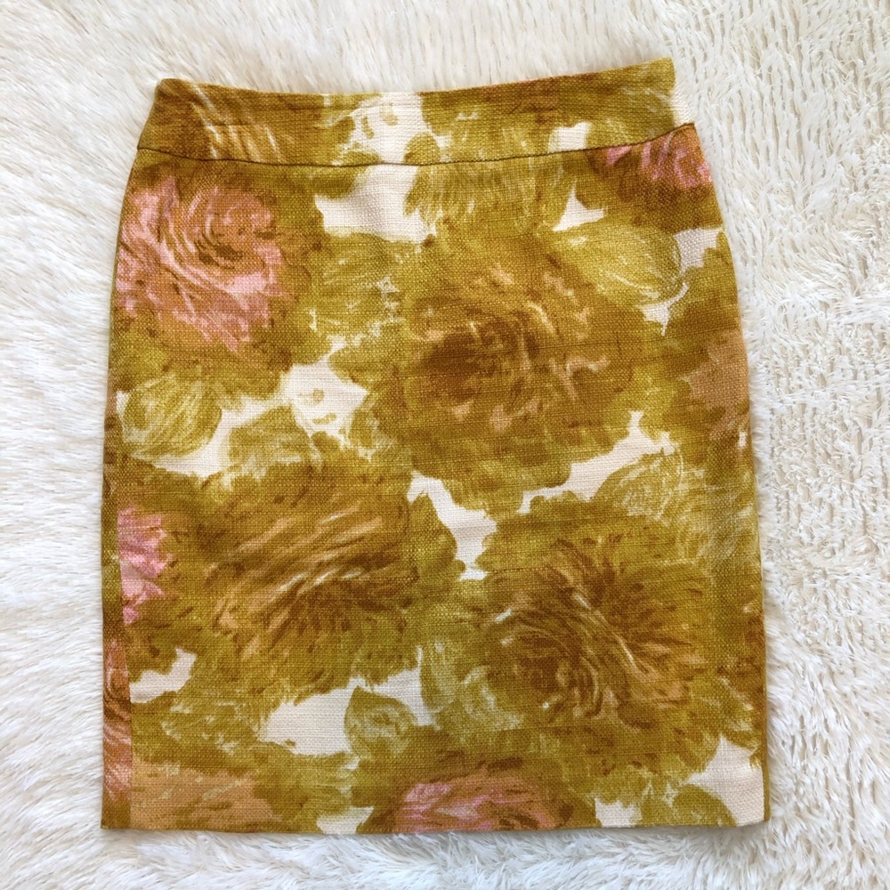 TALBOTS Tuileries Pencil Floral Pencil Skirt